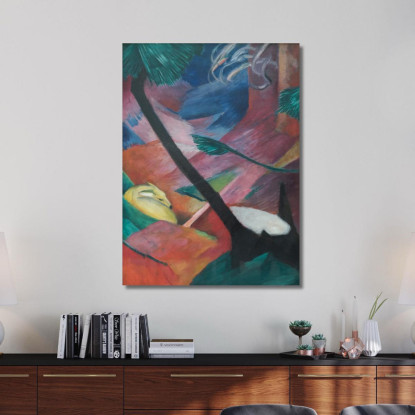 Cervo Nel Bosco Ii Franz Marc fmr79 quadro stampato su tela