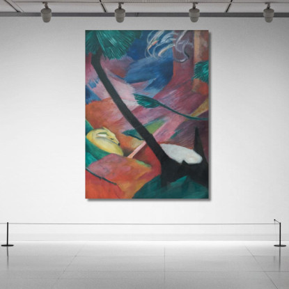 Cervo Nel Bosco Ii Franz Marc fmr79 quadro stampato su tela