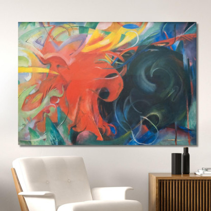 Forme Di Combattimento Franz Marc fmr82 quadro stampato su tela