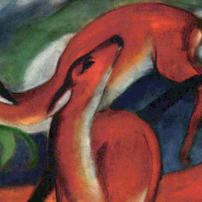 Cervo Rosso Ii Franz Marc fmr85 quadro stampato su tela