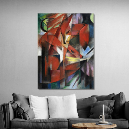 Le Volpi Franz Marc fmr86 quadro stampato su tela