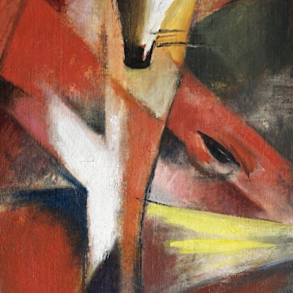 Le Volpi Franz Marc fmr86 quadro stampato su tela