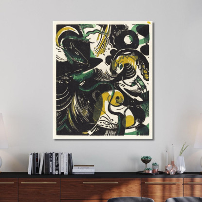 Genesi Ii Franz Marc fmr89 quadro stampato su tela