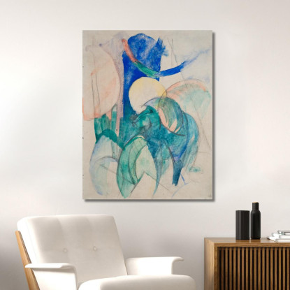 Mandrillo Franz Marc fmr98 quadro stampato su tela
