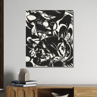 Nuovo Portafoglio Grafico Europeo Iii Franz Marc fmr99 quadro stampato su tela