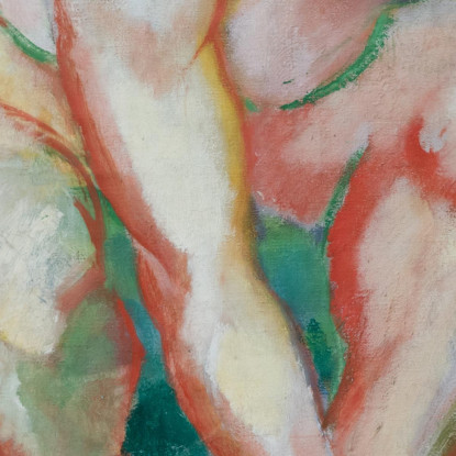Nudo Con Gatto Franz Marc fmr100 quadro stampato su tela