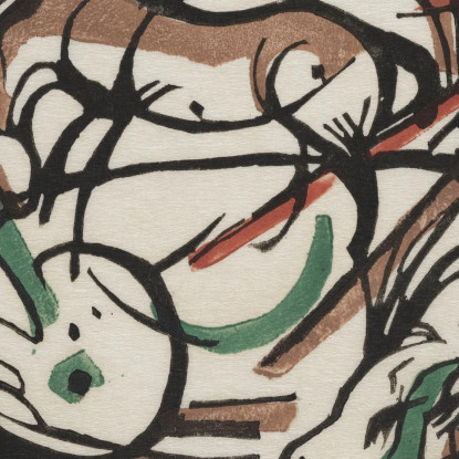 La Nascita Dei Cavalli Franz Marc fmr106 quadro stampato su tela