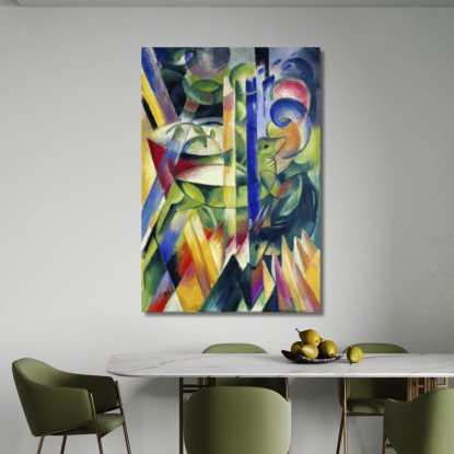 Le Piccole Capre Di Montagna Franz Marc fmr109 quadro stampato su tela