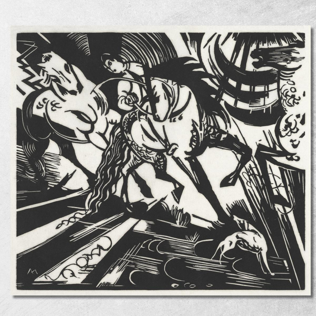La Scuola Di Equitazione Franz Marc fmr110 quadro stampato su tela La Scuola Di Equitazione Franz Marc fmr110 quadro stampato su tela