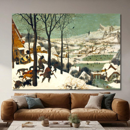 Cacciatori Nella Neve Pieter Bruegel pbr5 quadro stampato su tela