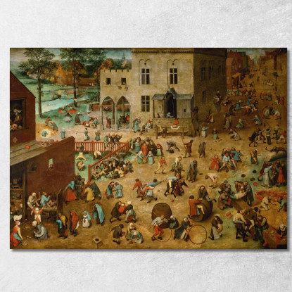 Giochi Per Bambini Pieter Bruegel pbr7 quadro stampato su tela