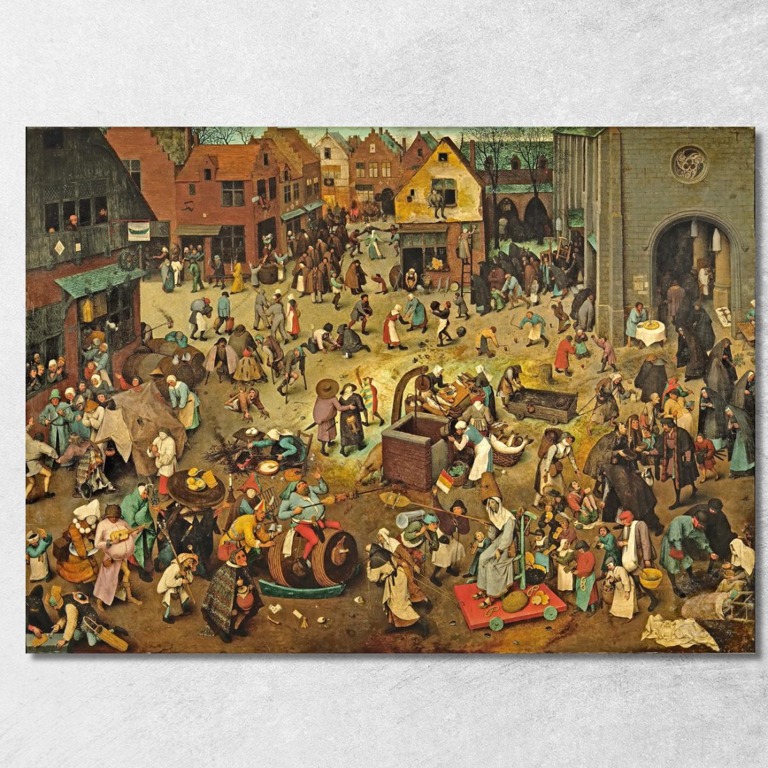 Lotta Tra Carnevale E Quaresima Pieter Bruegel pbr12 quadro stampato su tela Lotta Tra Carnevale E Quaresima Pieter Bruegel pbr12 quadro stampato su tela