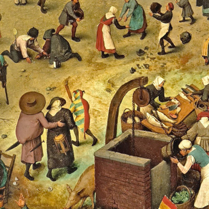 Lotta Tra Carnevale E Quaresima Pieter Bruegel pbr12 quadro stampato su tela