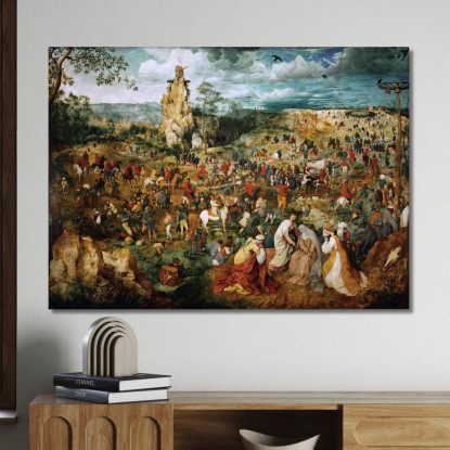 La Processione Al Calvario Pieter Bruegel pbr16 quadro stampato su tela