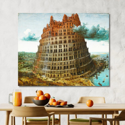 La Torre Di Babele Pieter Bruegel pbr18 quadro stampato su tela