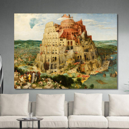 La Torre Di_Babele Pieter Bruegel pbr21 quadro stampato su tela