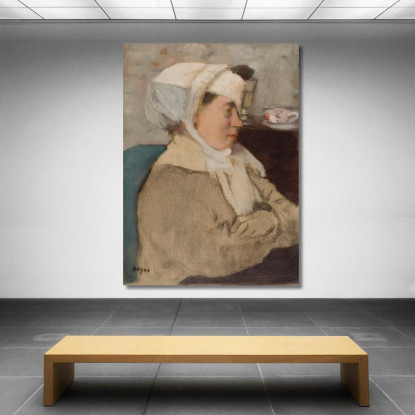 Donna Con Una Benda Edgar Degas edg294 quadro stampato su tela