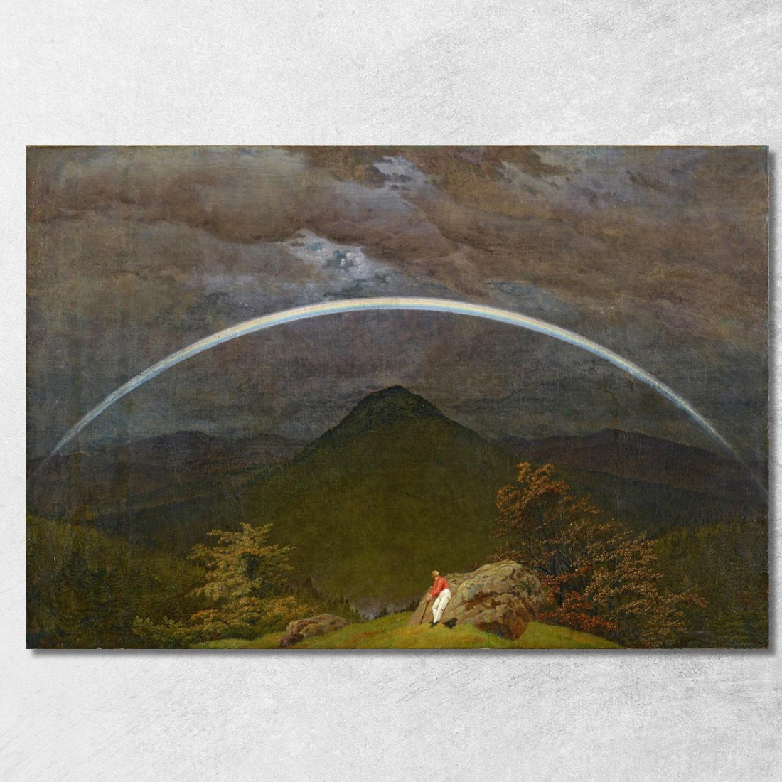 Paesaggio Montano Con Arcobaleno Intorno Al 1809-1810 Caspar David Friedrich cdf20 quadro stampato su tela