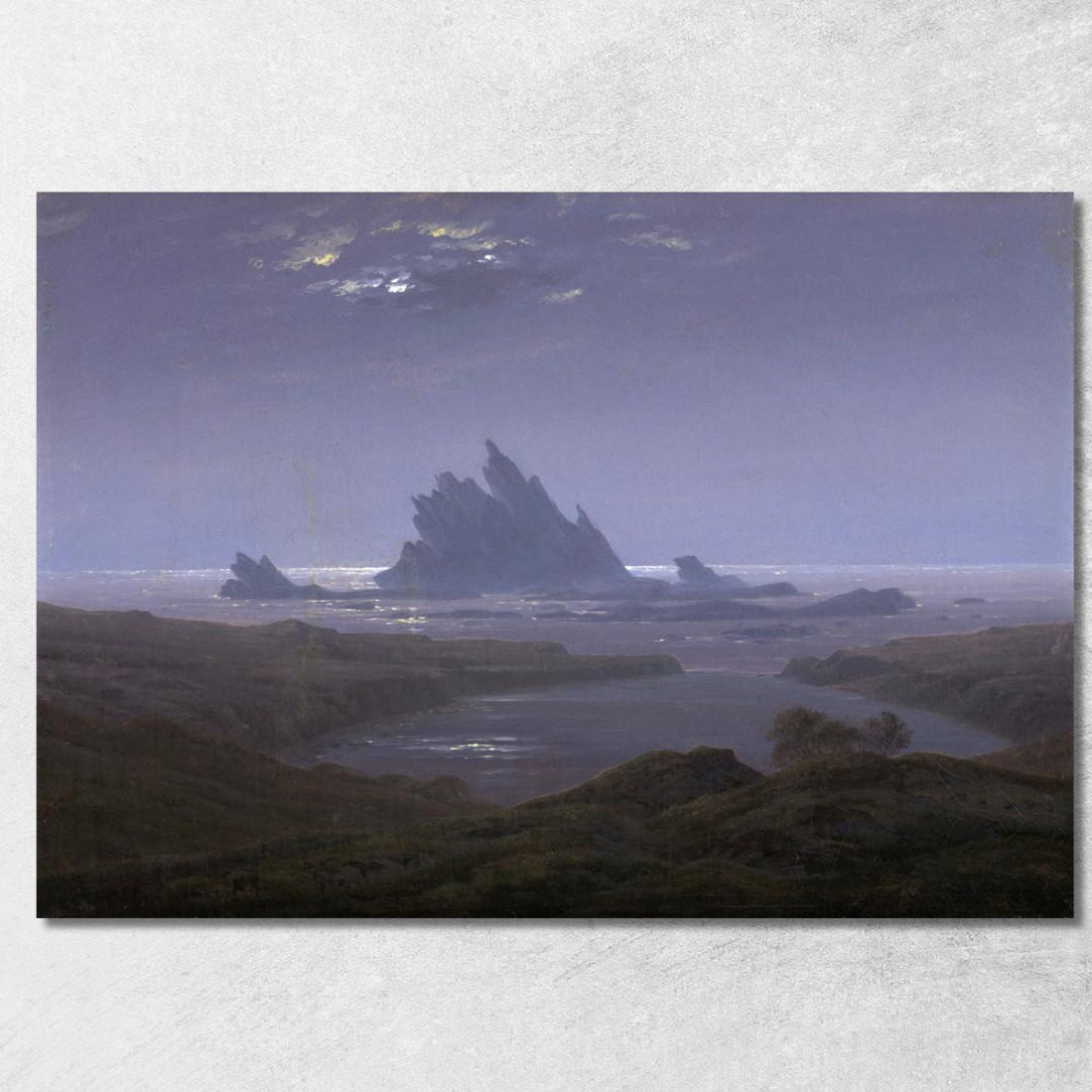 Barriera Corallina Rocciosa In Riva Al Mare Caspar David Friedrich cdf26 quadro stampato su tela