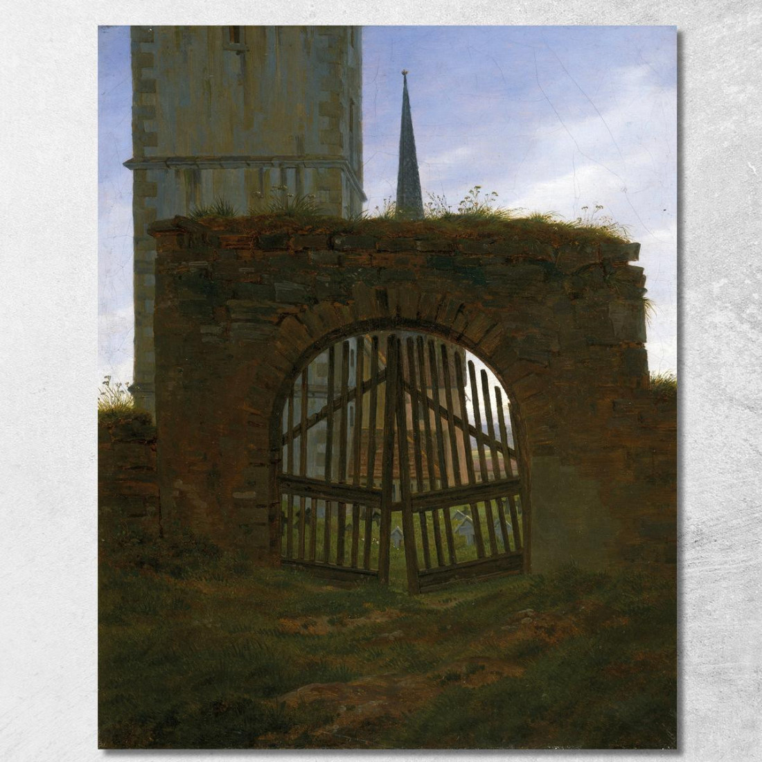 La Porta Del Cimitero Caspar David Friedrich cdf32 quadro stampato su tela La Porta Del Cimitero Caspar David Friedrich cdf32 quadro stampato su tela