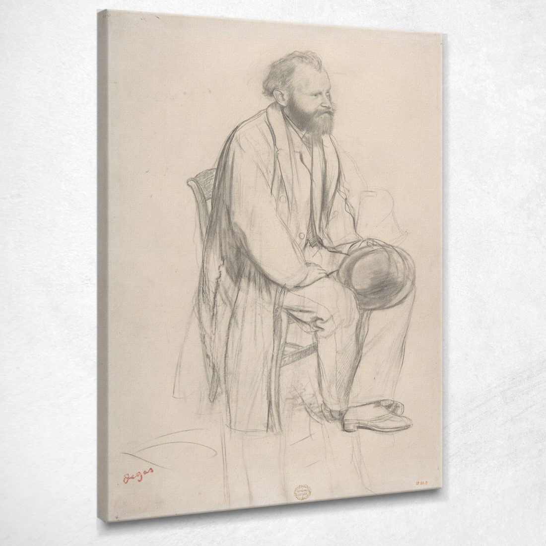 Édouard Manet Seduto Con In Mano Il Cappello Edgar Degas edg298 quadro stampato su tela Édouard Manet Seduto Con In Mano Il Cappello Edgar Degas edg298 quadro stampato su tela