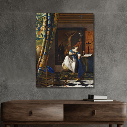 Allegoria Della Fede Cattolica Jan Vermeer jvr3 quadro stampato su tela