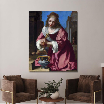 Santa Prassede Jan Vermeer jvr14 quadro stampato su tela