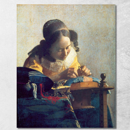 La Merlettaia Jan Vermeer jvr24 quadro stampato su tela