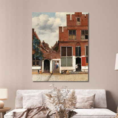 La Piccola Strada Jan Vermeer jvr25 quadro stampato su tela
