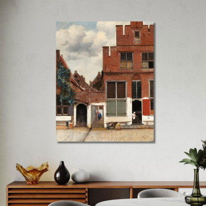 La Piccola Strada Jan Vermeer jvr25 quadro stampato su tela