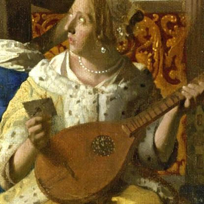 La Lettera D'Amore Jan Vermeer jvr26 quadro stampato su tela