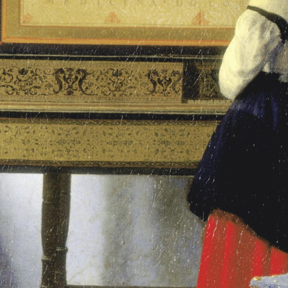 La Lezione Di Musica Jan Vermeer jvr28 quadro stampato su tela