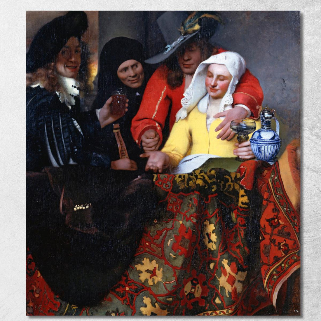 La Procuratrice Jan Vermeer jvr30 quadro stampato su tela La Procuratrice Jan Vermeer jvr30 quadro stampato su tela