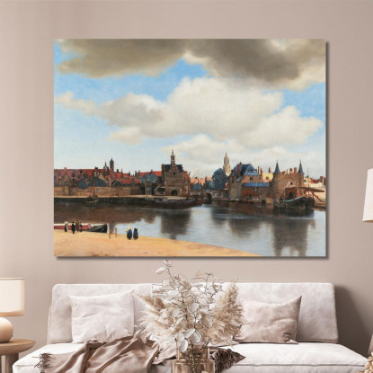 Veduta Di Delft Jan Vermeer jvr31 quadro stampato su tela