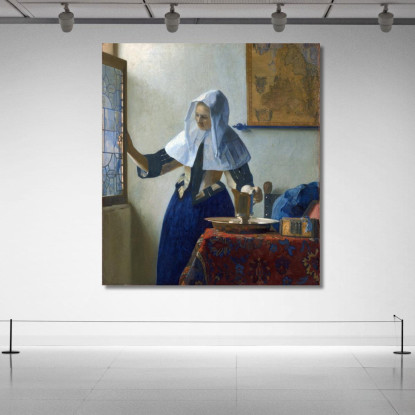 Giovane Donna Con Una Brocca D'Acqua Jan Vermeer jvr37 quadro stampato su tela