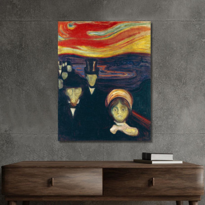 Ansia Edvard Munch em14 quadro stampato su tela