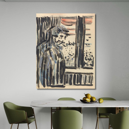 Figura In Piedi Edvard Munch em19 quadro stampato su tela