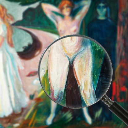 Le Donne Fatali Edvard Munch em20 quadro stampato su tela