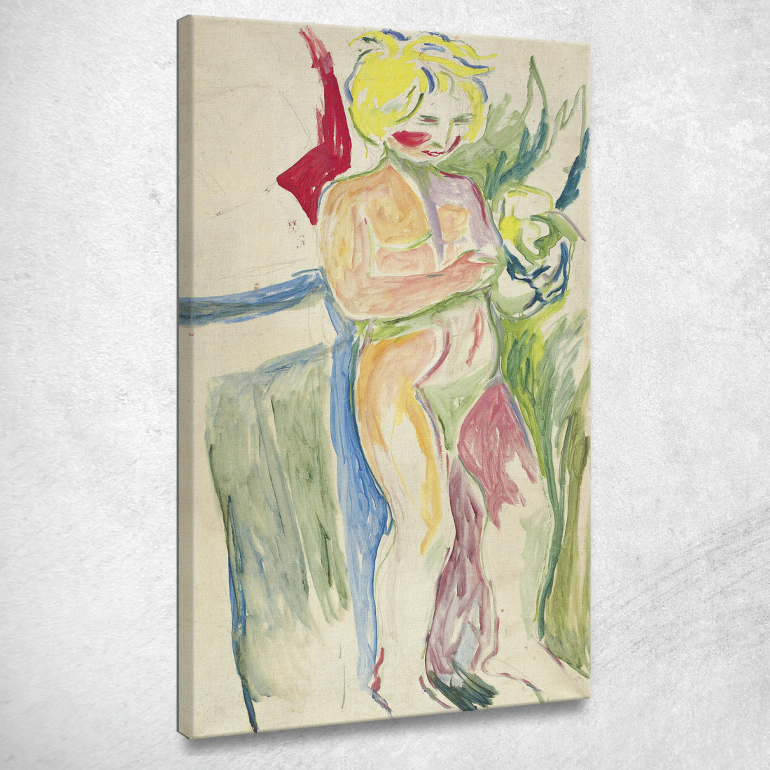 Alma Mater Bambino In Piedi Edvard Munch em45 quadro stampato su tela Alma Mater Bambino In Piedi Edvard Munch em45 quadro stampato su tela