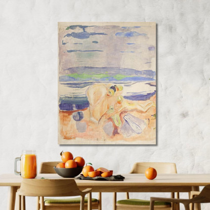 Alma Mater Esplorando I Bambini Edvard Munch em46 quadro stampato su tela