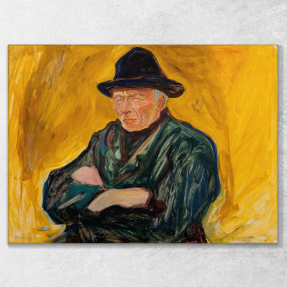 Un Vecchio Uomo Edvard Munch em47 quadro stampato su tela