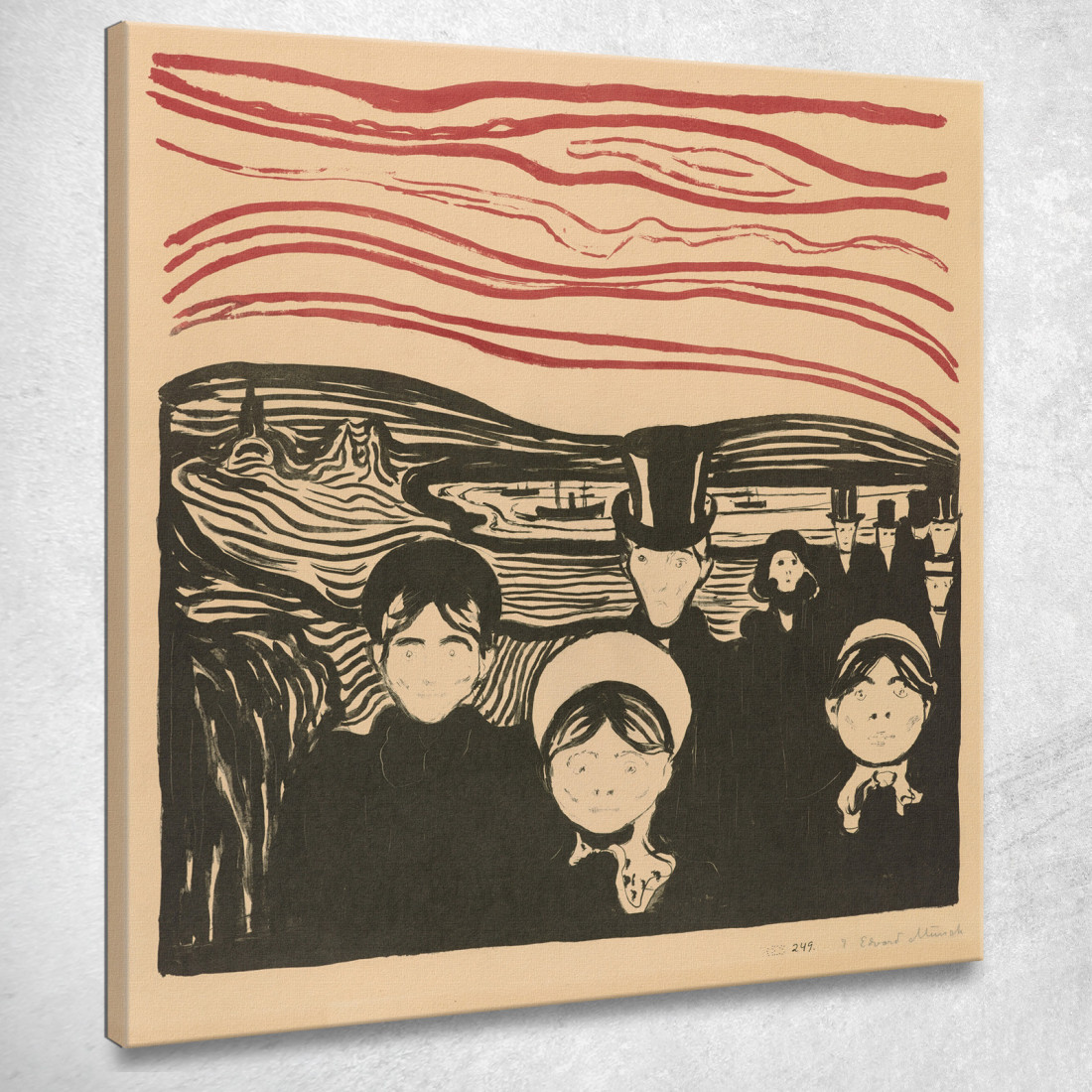 Ansia Edvard Munch em50 quadro stampato su tela Ansia Edvard Munch em50 quadro stampato su tela