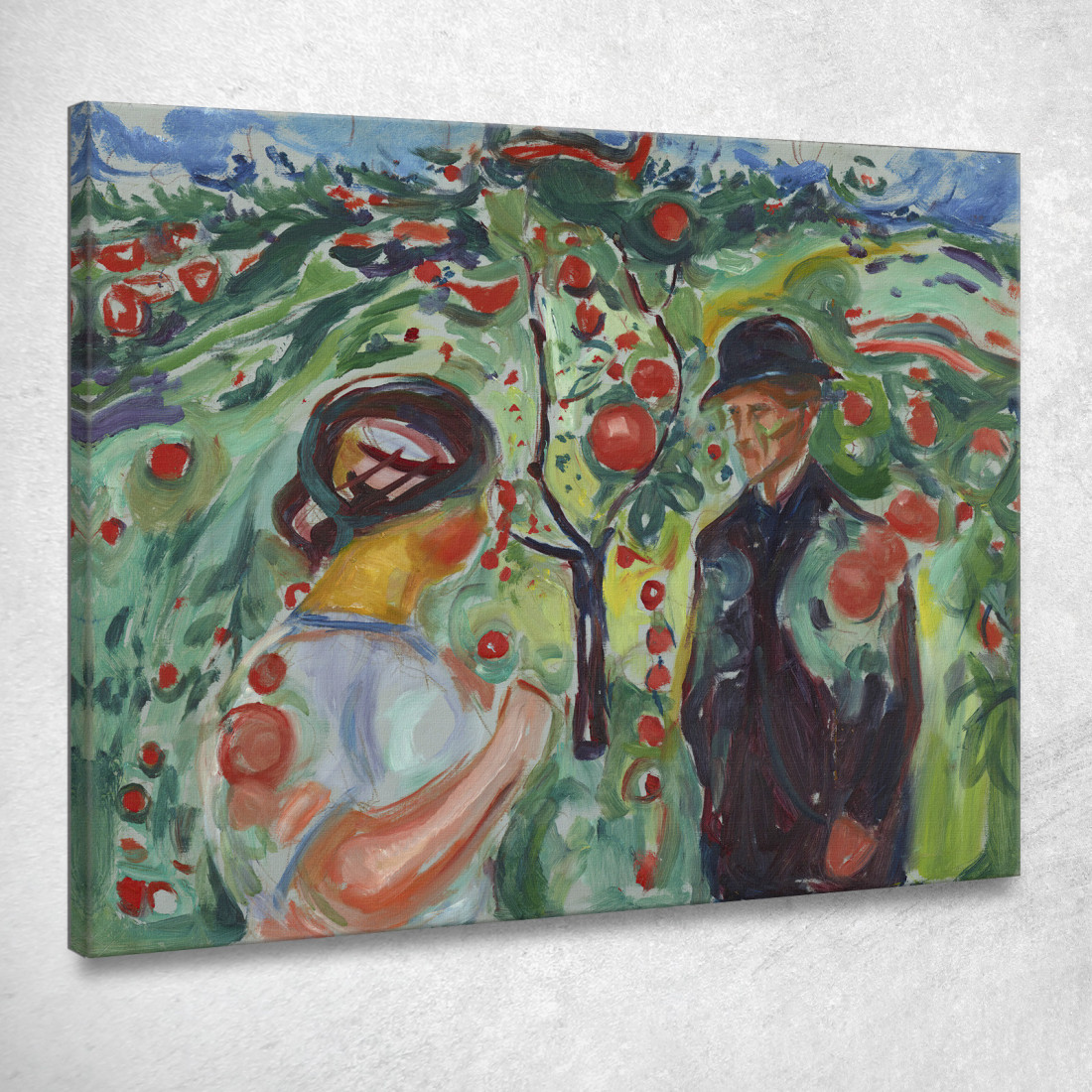 Sotto Le Mele Rosse Edvard Munch em70 quadro stampato su tela Sotto Le Mele Rosse Edvard Munch em70 quadro stampato su tela
