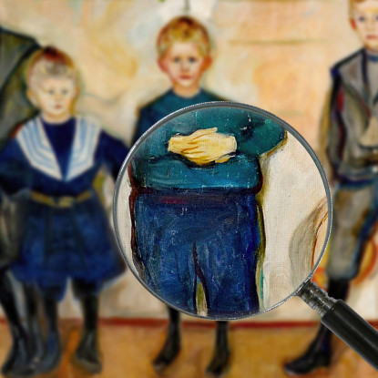 I Figli Del Dottor Linde Edvard Munch em96 quadro stampato su tela