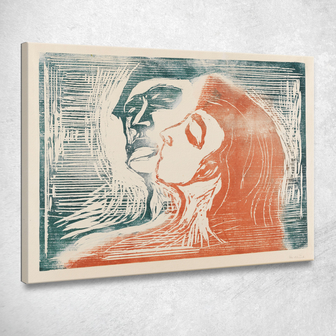 Baciare Testa A Testa Un Uomo E Una Donna Edvard Munch em136 quadro stampato su tela Baciare Testa A Testa Un Uomo E Una Donna Edvard Munch em136 quadro stampato su tela