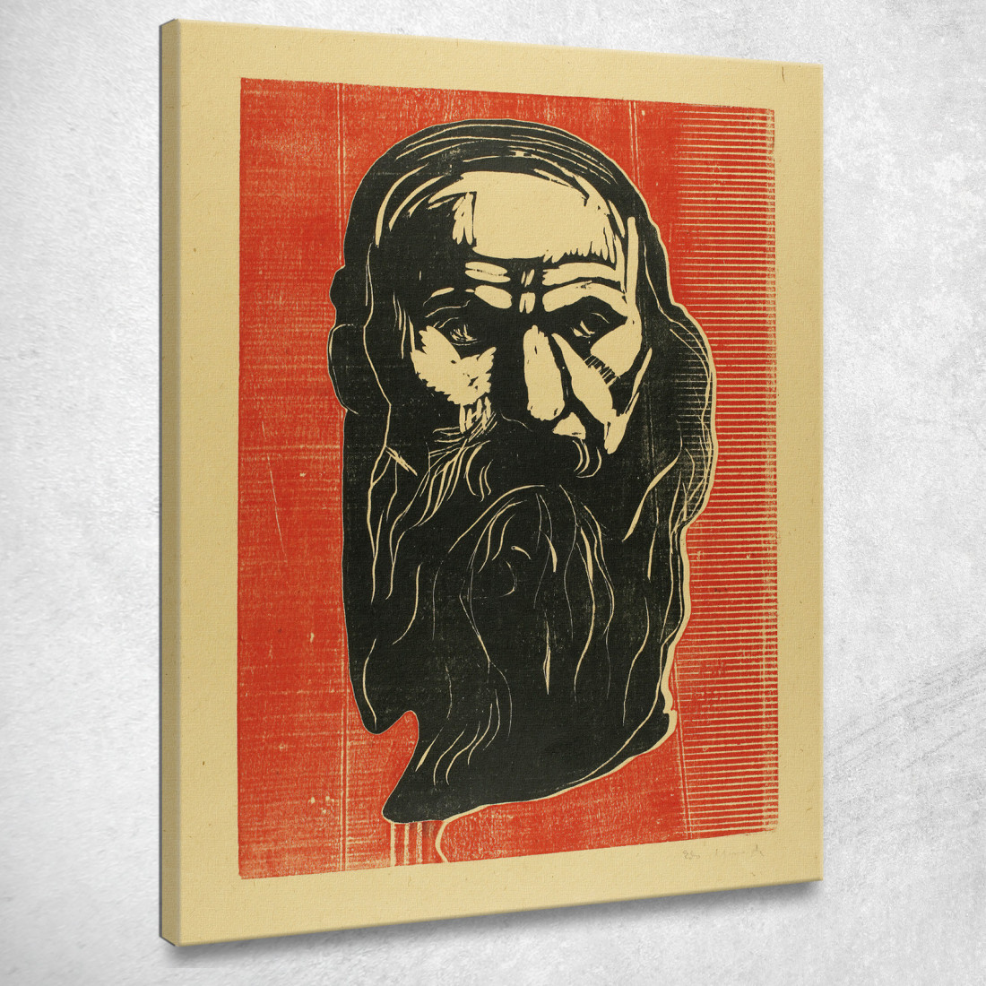 Testa Di Vecchio Con Barba Edvard Munch em138 quadro stampato su tela Testa Di Vecchio Con Barba Edvard Munch em138 quadro stampato su tela