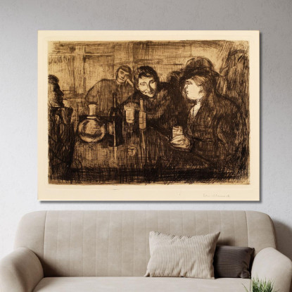 Kristiania Bohémien Edvard Munch em166 quadro stampato su tela