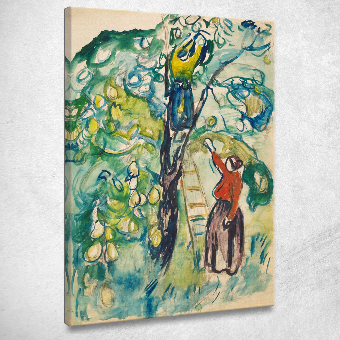 Le Donne Raccolgono Frutti Edvard Munch em171 quadro stampato su tela Le Donne Raccolgono Frutti Edvard Munch em171 quadro stampato su tela