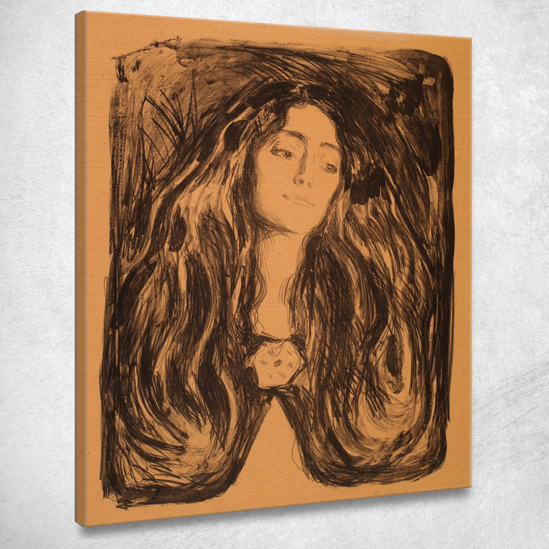 Madonna La Spilla. Eva Mudocci Edvard Munch em179 quadro stampato su tela Madonna La Spilla. Eva Mudocci Edvard Munch em179 quadro stampato su tela