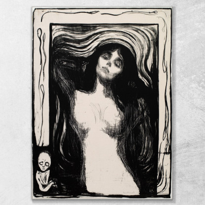 Madonna 3 Edvard Munch em180 quadro stampato su tela